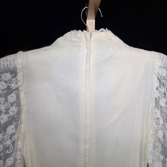 Vintage 1970s Gunne Sax by Jessica McClintock Lace Maxi Dress 5 - Picture 13 of 16